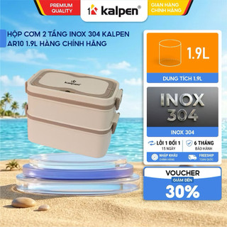 Hộp cơm văn phòng Kalpen AR11 2100 ml, hộp đựng cơm inox 304, hộp cơm 3 tầng cao cấp chính hãng