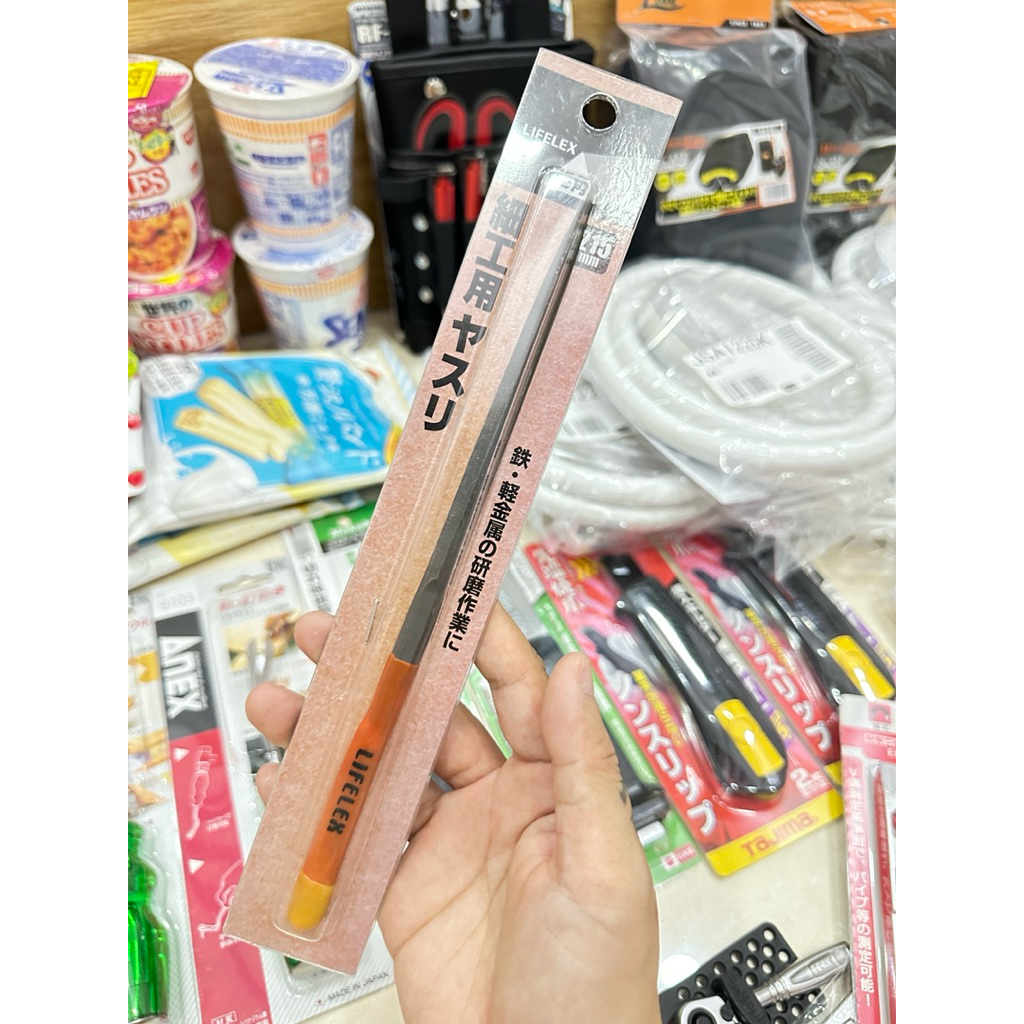🟡🇯🇵Dũa tam giác LIFELEX 215mm Nhật bản chuyên dụng để gia công, mài mòn sắt và kim loại nhẹ.