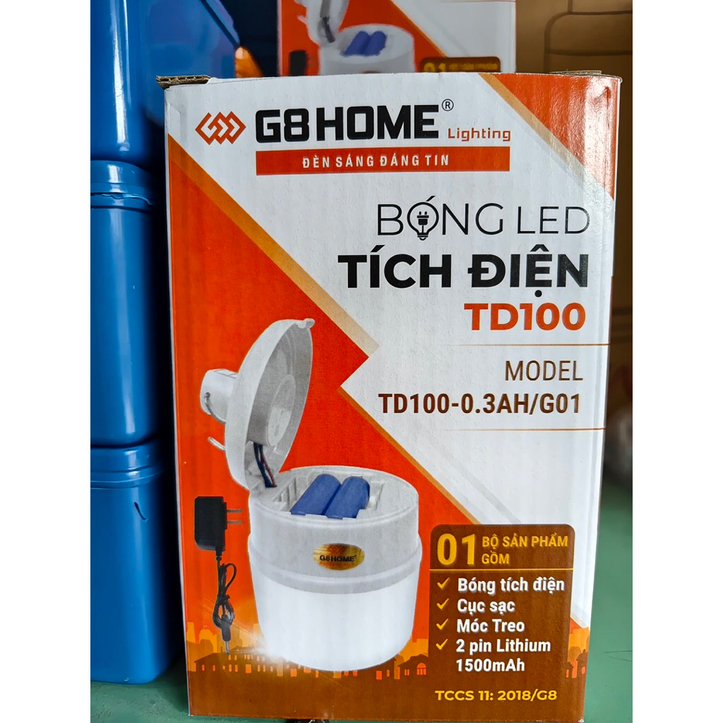 Bóng Led tích điện G8 Home TD100 -0,3 AH/G01