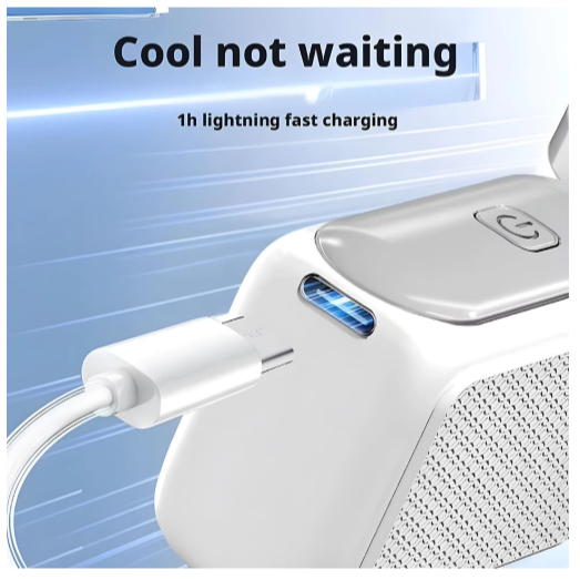 Quạt Cầm Tay Mini X688 Quạt Tích Điện Pin 3000mAh Sạc USB 100 Cấp Độ Gió Kèm Dây Sạc Và Dây Đeo | BigBuy360 - bigbuy360.vn