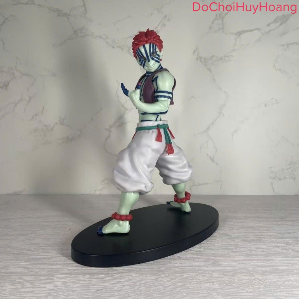 Mô hình tượng nhân vật thượng huyền tam Akaza quay lưng Kimetsu no Yaiba Demon Slayer 19cm
