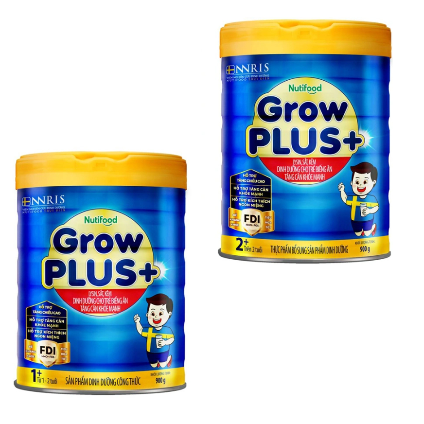 Sữa bột Nutifood Grow Plus (GrowPlus+) Xanh biếng ăn 900g ( Mẫu Mới )