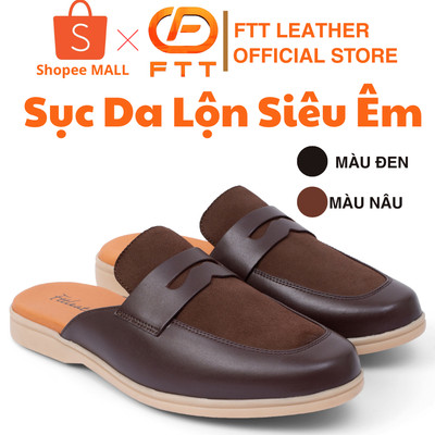 Giày sục nam da lộn Penny cao cấp FTT Leather đế cao su cao cấp siêu êm chân hạn chế trượt FC503B4