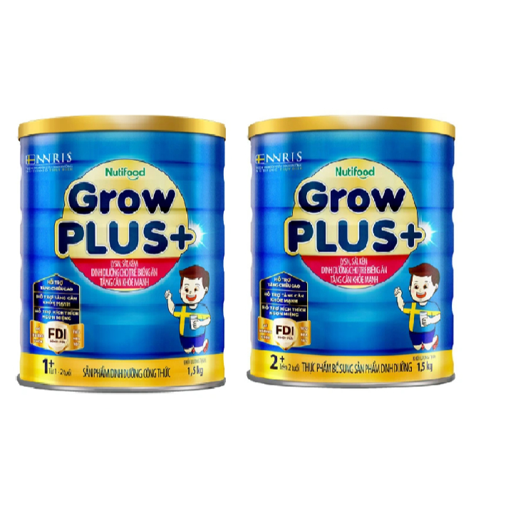 Sữa bột Nutifood Grow Plus (GrowPlus+) Xanh biếng ăn 1,5kg ( Mẫu Mới )