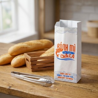 1000 Túi Giấy Đựng Bánh Mì Chả Cá