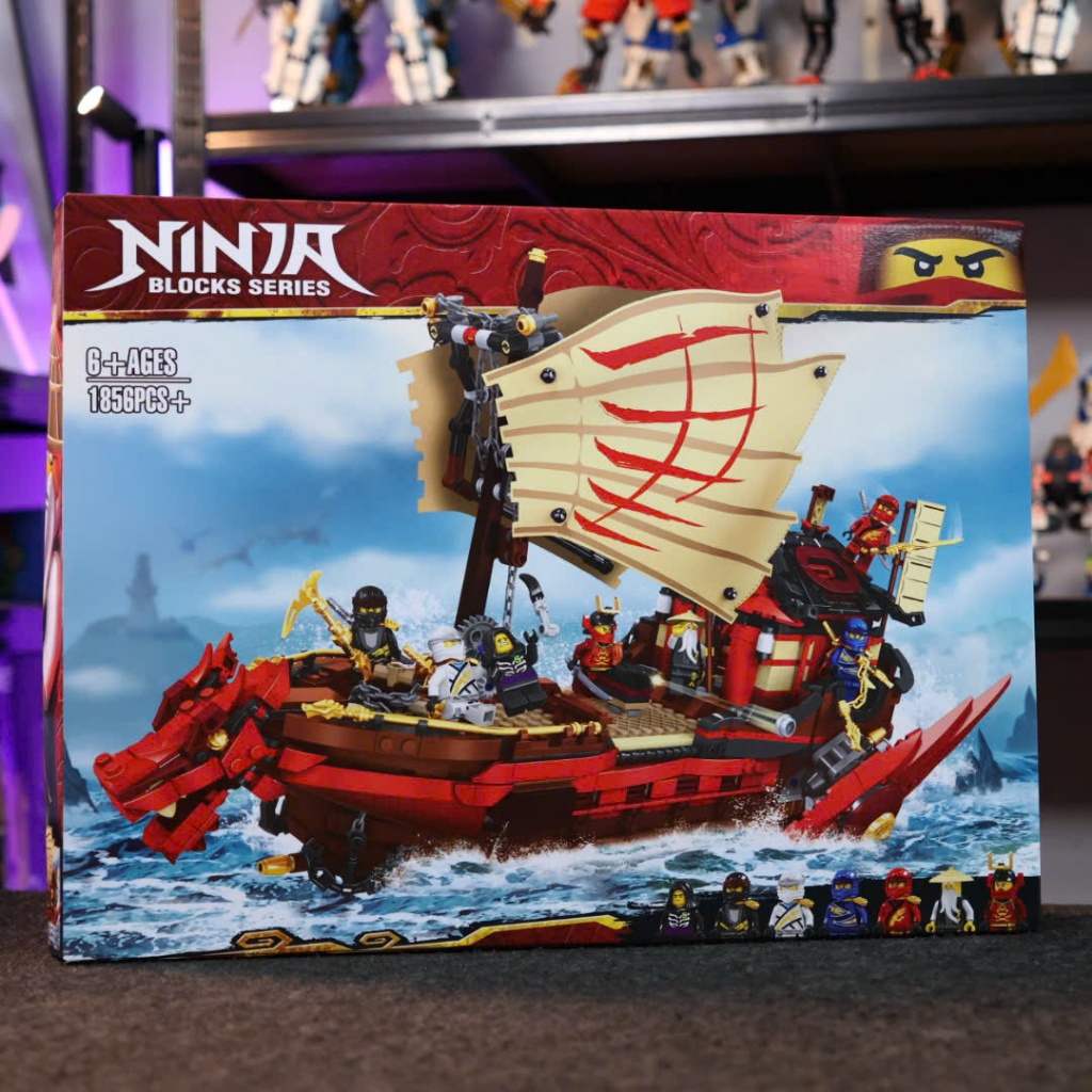 [NEW BOX] Destiny's Bounty Mô hình thuyền ninja sưu tầm, Bộ đồ chơi mô hình lắp ghép cao cấp.