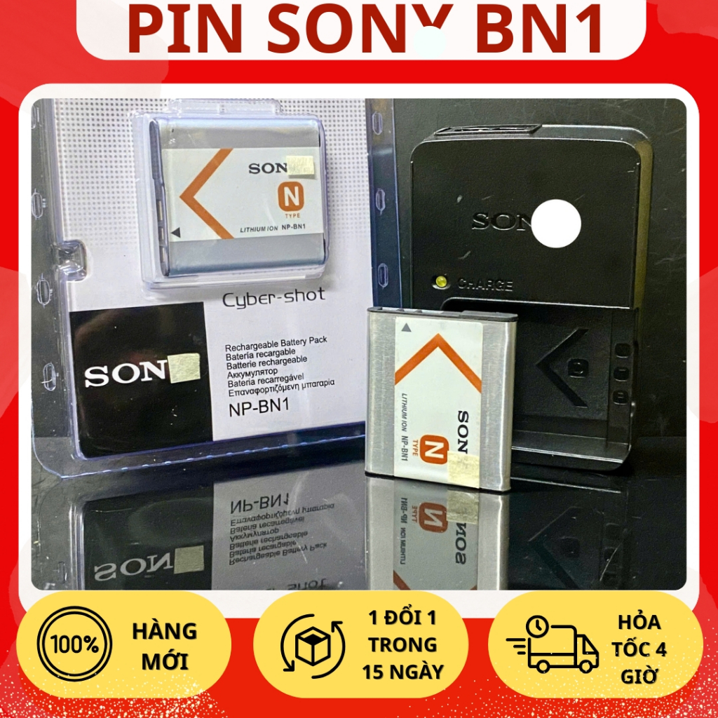 Bộ Pin, Sạc Sony BN1 Cho Cyber-shot W/ DSC-W800, W810, W830, W710 / W730, W610 / W620 / W650 / W670