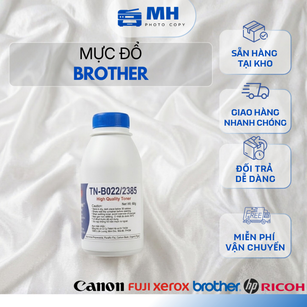 Mực Brother B022 B2000 2385 2701 2240 Starex In Đậm Rõ Nét