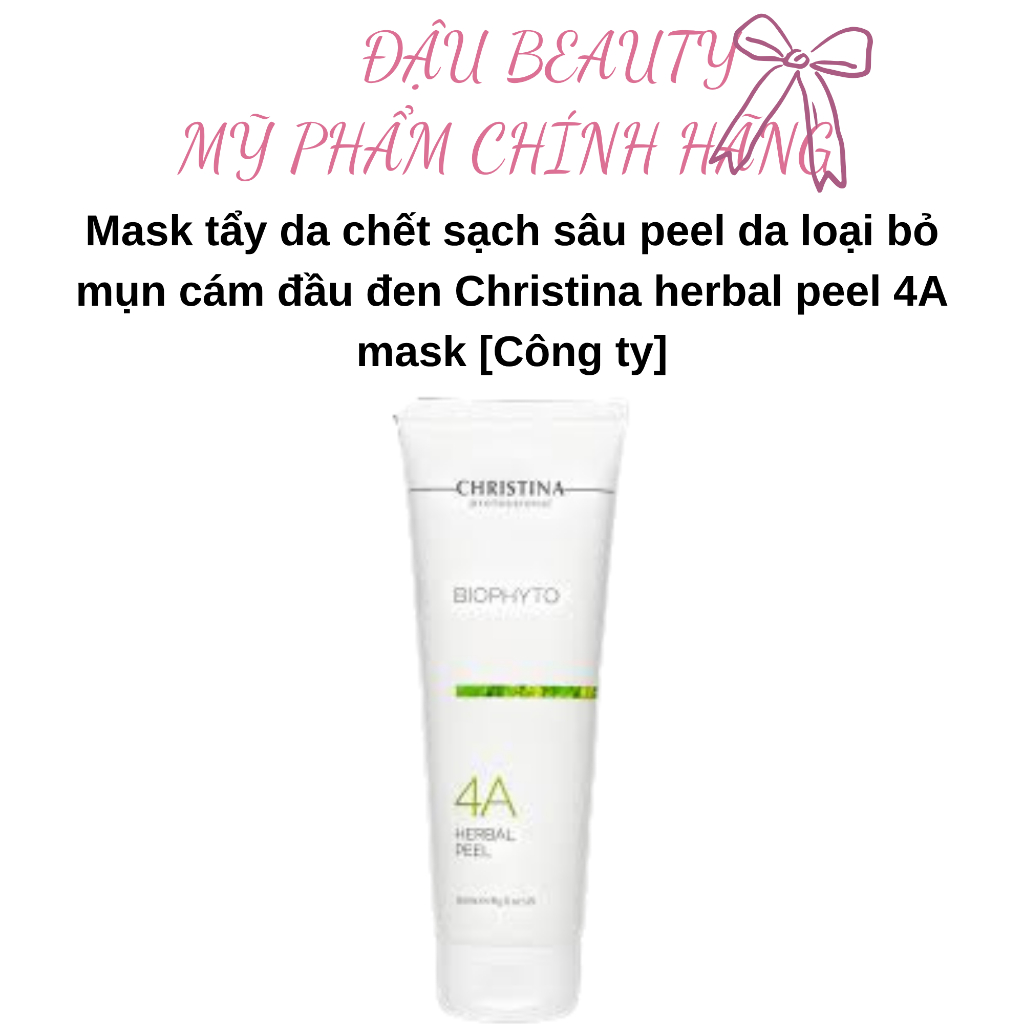 Mask tẩy da chết sạch sâu peel da loại bỏ mụn cám đầu đen Christina herbal peel 4A mask [Công ty]