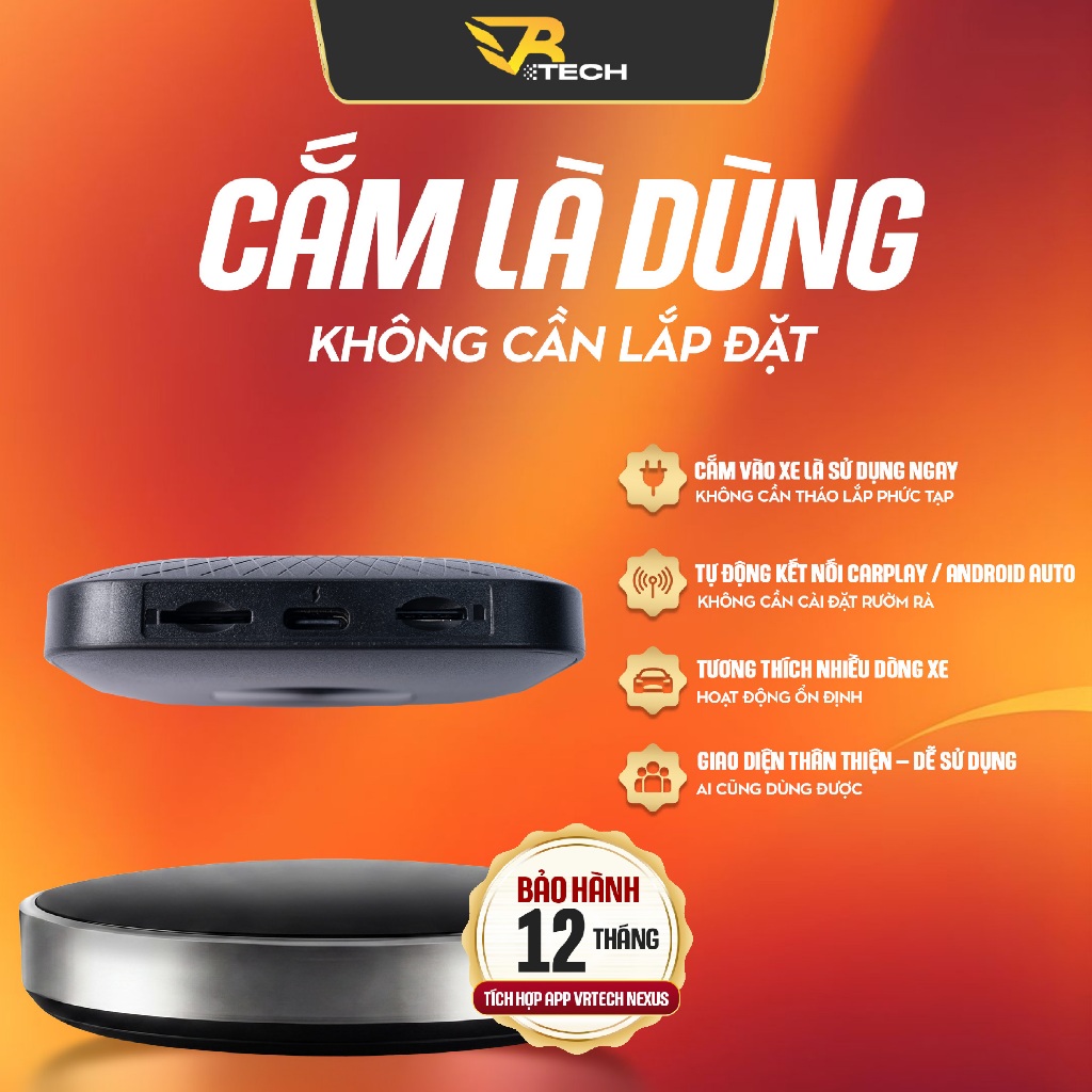 Carlinkit TBOX AMBIENT V2 2026, Android Box Ô Tô Chip Qualcomm 6225, Apple CarPlay và Android Auto, Bảo Hành 12 Tháng | BigBuy360 - bigbuy360.vn