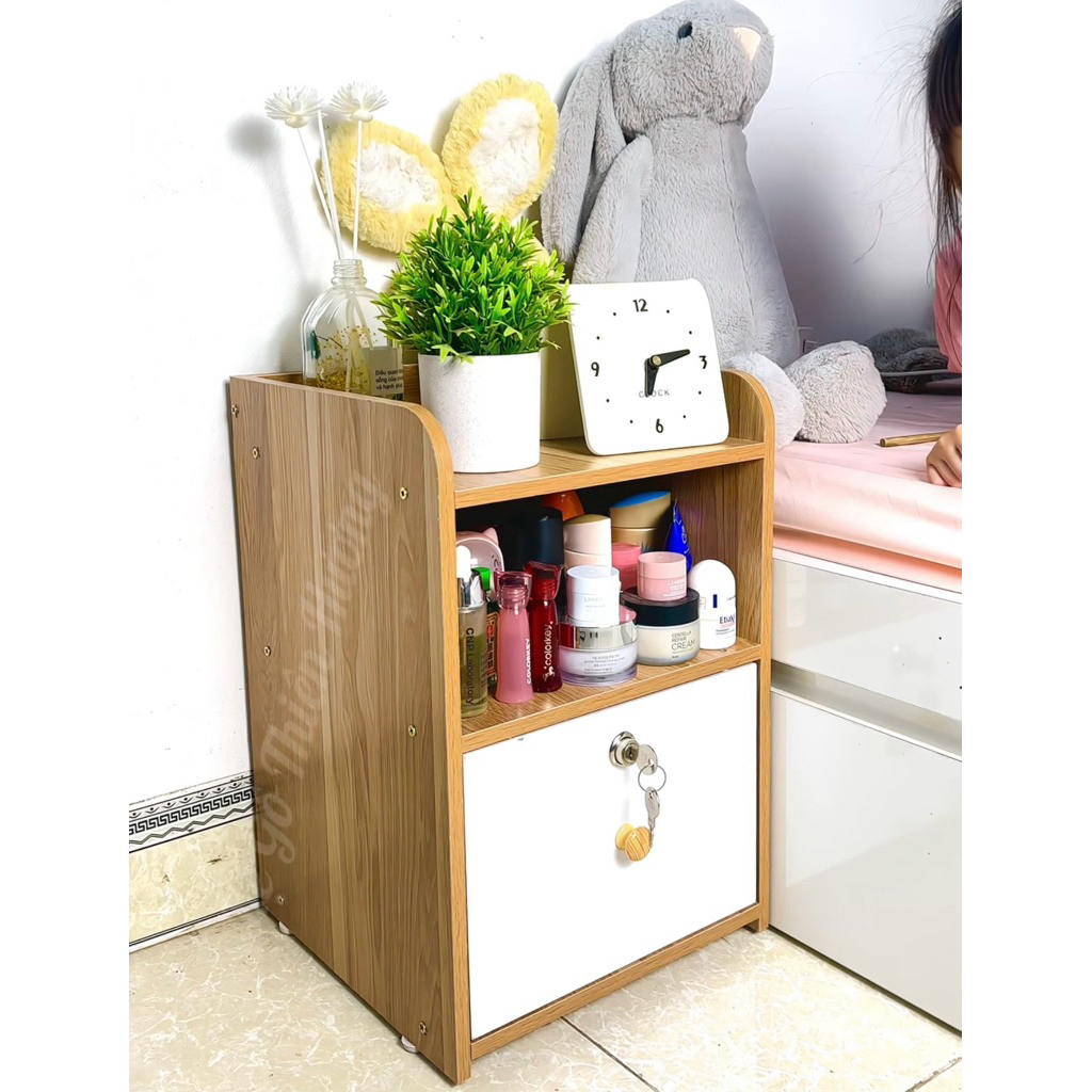 Tủ Cá Nhân Gỗ MDF KT 45x30x30 có Khoá An Toàn Tiện Dụng cho Phòng Ngủ