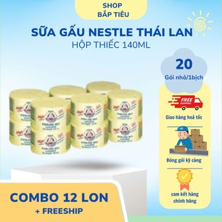 Combo 6-24 Lon Sữa Gấu Nestle 140ml Thái Lan Hỗ Trợ Tăng Chiều Cao Dễ Uống Giàu Canxi