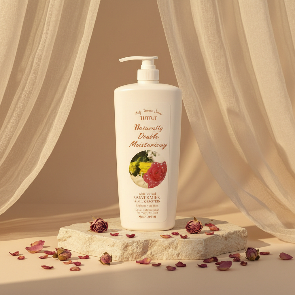 ComBo 4 Chai Sữa tắm LUXURY 1200ml (tinh chất sữa dê tráng sạch dưỡng ẩm toàn thân)