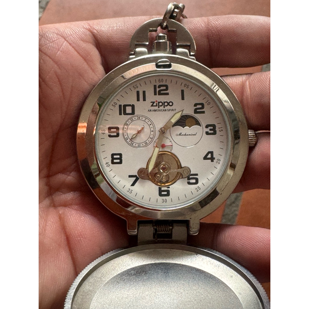 đồng hồ 2hand thương hiệu zippo máy cơ automatic size 48mm dành bỏ túi cho nam