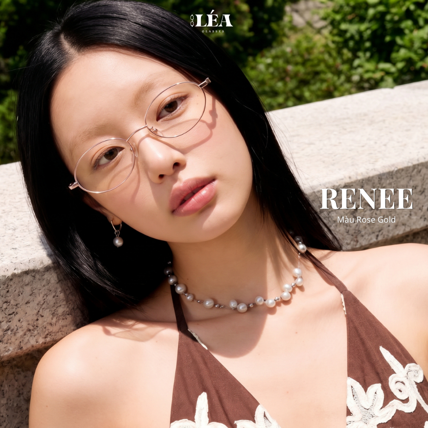 Kính mắt chuyên lắp cận RENEE - LÉAGLASSES Oval kim loại cao cấp không gỉ thanh mảnh êm ái | BigBuy360 - bigbuy360.vn