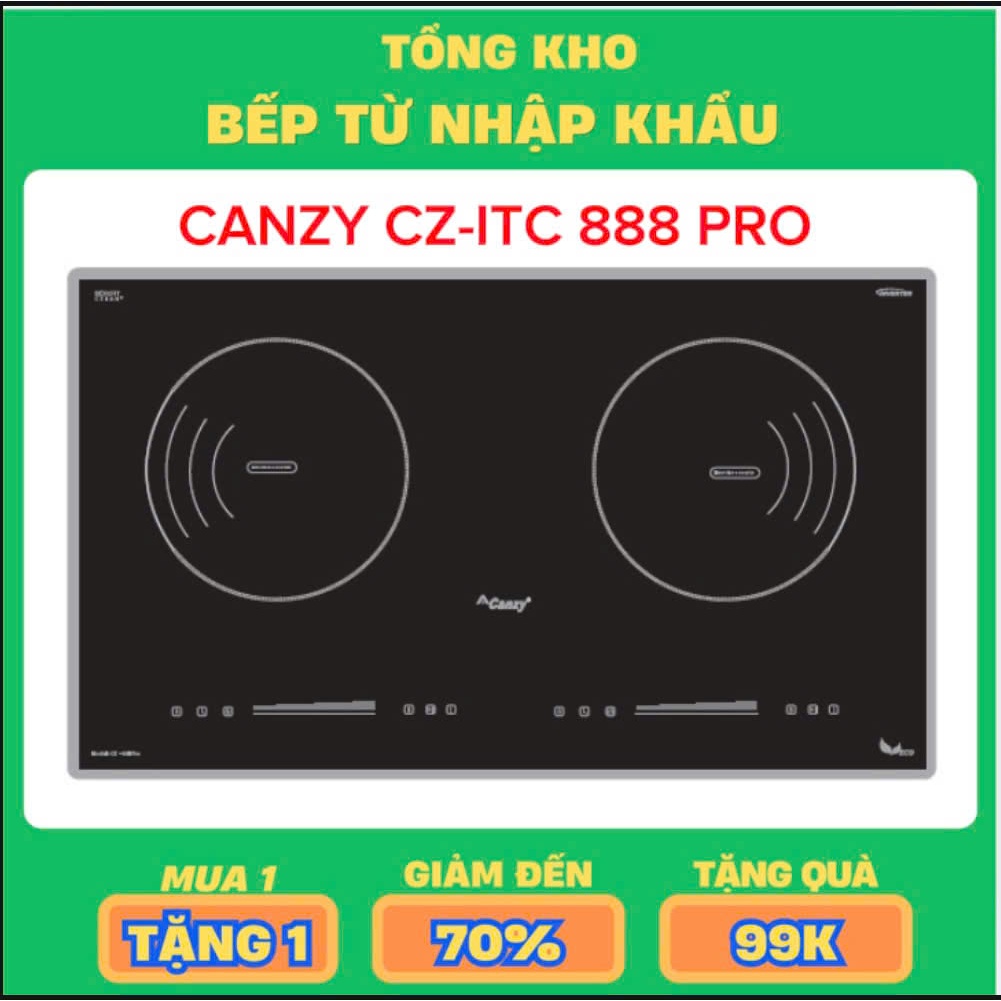 Bếp từ Canzy CZ-IC888Pro nấu ăn nhanh , tiết kiệm điện , bảo hành tại nhà 3 năm trên toàn quốc