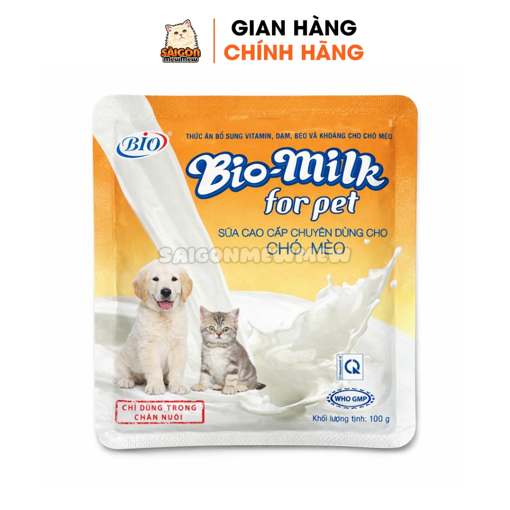 Sữa BIO MILK dinh dưỡng toàn diện cho thú cưng 100gr