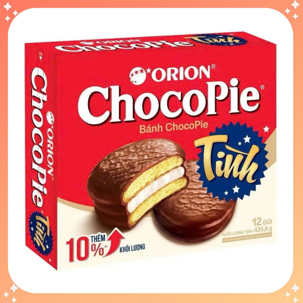 Bánh Orion Custas Vị Kem Cốm Sen Bánh Custas ChocoPie Vị Kem Trứng Vị Cacao Bánh Hảo Hạng Thơm Ngon 