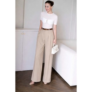 Quần vero 2 ly kèm belt nữ