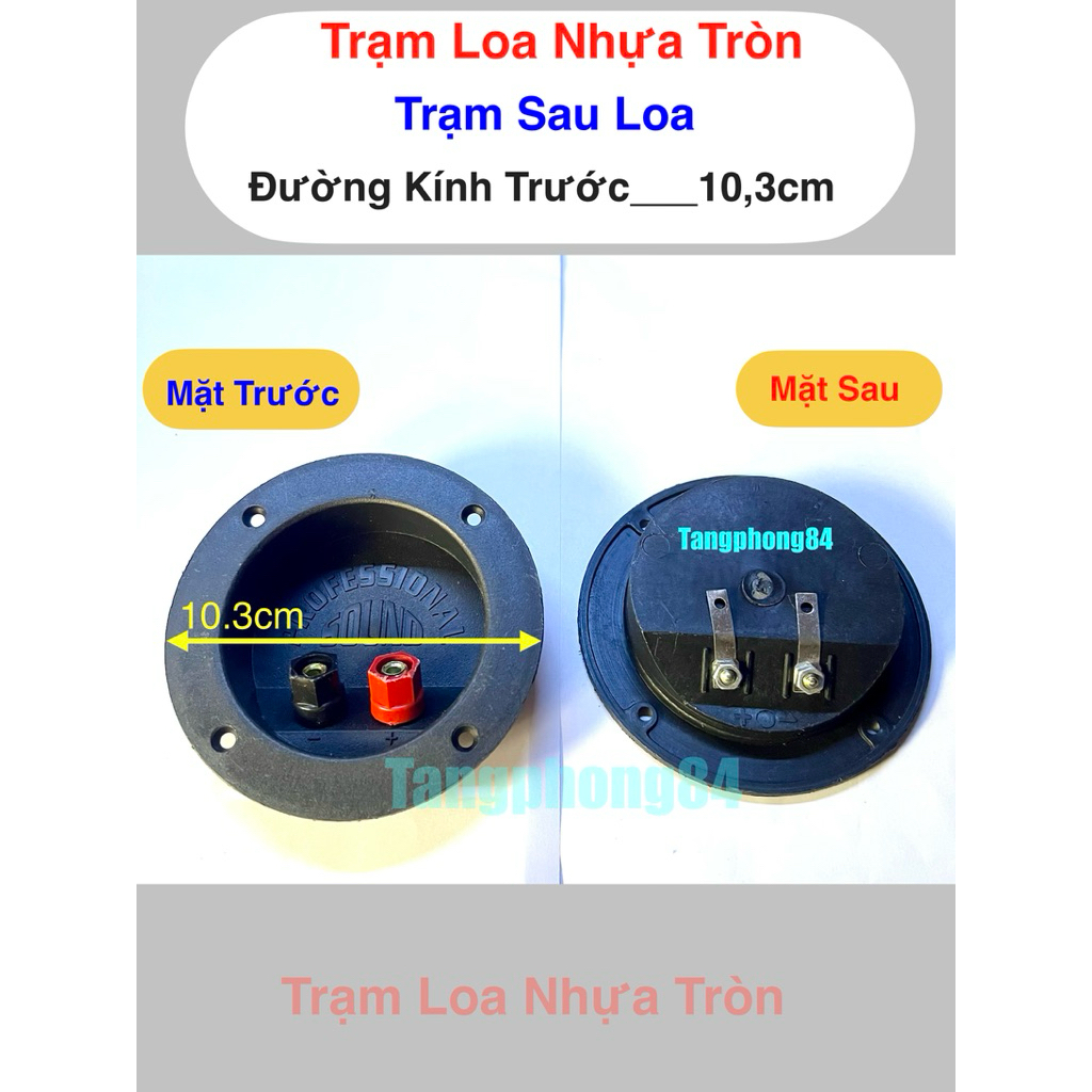 Trạm Loa Nhựa Tròn - Trạm Sau Loa, Đường Kính Ngoài 10,3cm. Giá bán 2 Cái 65k