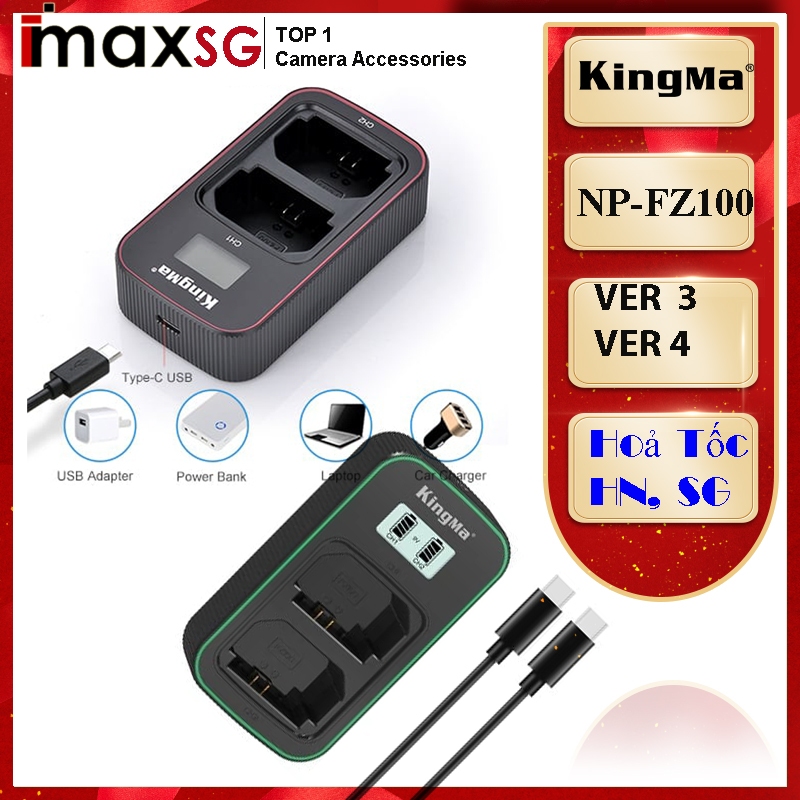 SẠC ĐÔI KINGMA THAY THẾ CHO PIN MÁY ẢNH SONY NP-FZ100