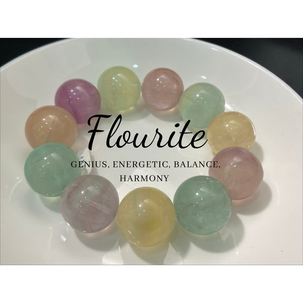 Vòng chuỗi hạt flourite có vân/tạp/lỗi