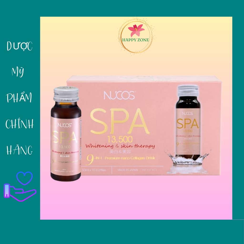 Nước uống collagen chống lão hóa da Nucos Spa 13500 50ml x 10 chai