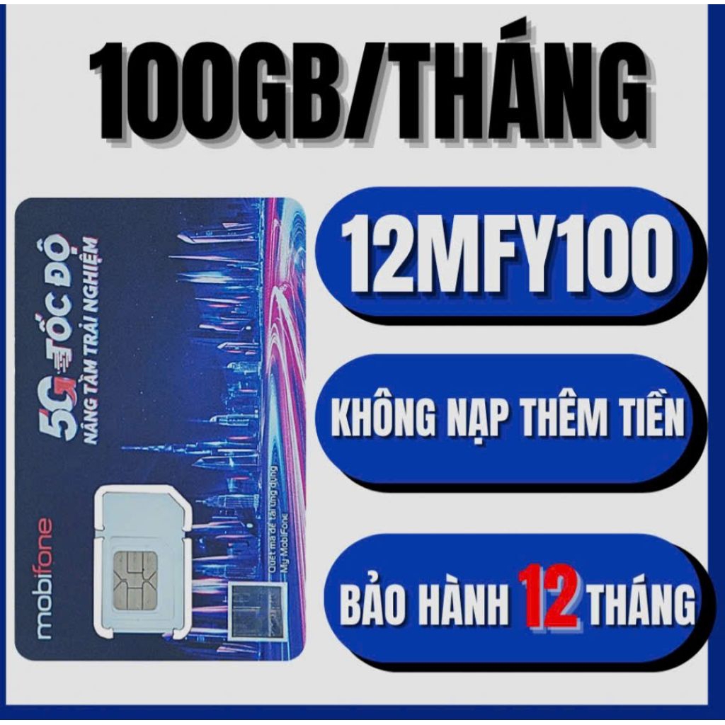 SIM MOBIFONE 12MFY 100GB/THANG [CÓ ESIM]