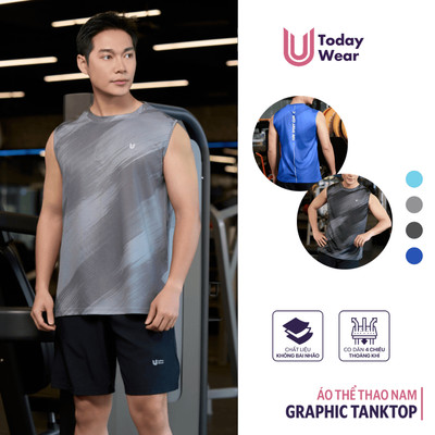 [VOUCHER 50K MỞ BÁN] Áo tanktop nam Graphic Tanktop Today U Wear ba lỗ nam form rộng thoáng mát thấm hút mồ hôi