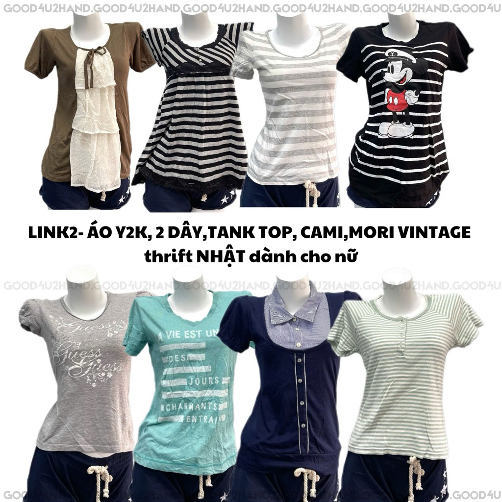 [Update 14/5/26]Link 2-Áo y2k,2 dây,Tank top,Cami,Hoạ tiết vintage style y2k form ôm dáng dành cho n