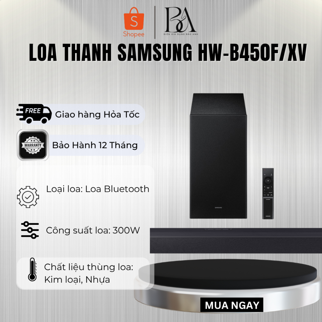 Loa thanh Samsung HW-B450F/XV - Bảo Hành Chính Hãng 12 Tháng