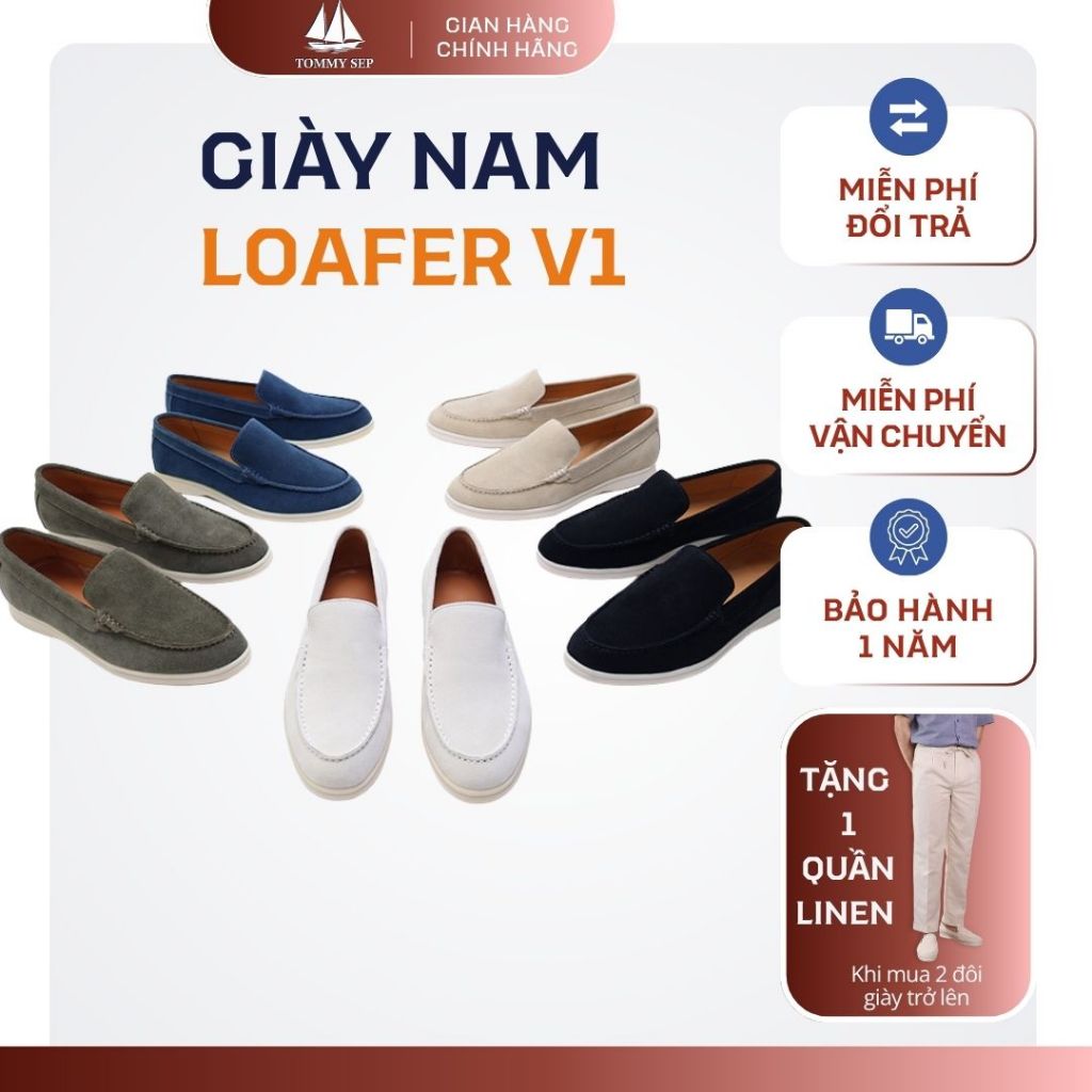 Giày Lười Nam Loafer Da Lộn Handmade Limited Tommy Sep V1 - Giày Lười Cổ Điển