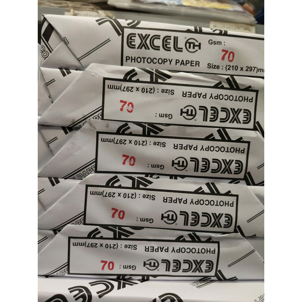 5 rame Giấy Exel A 4 70g (400 tờ) / 1 thùng/ 5 rame