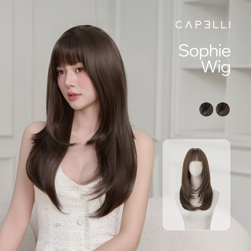 Tóc Giả Nguyên Đầu CAPELLI Layer Mái Thưa Sophie Wig