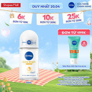 Lăn khử mùi nữ nivea dưỡng sáng | mờ thâm | se khít lỗ chân lông - 81644