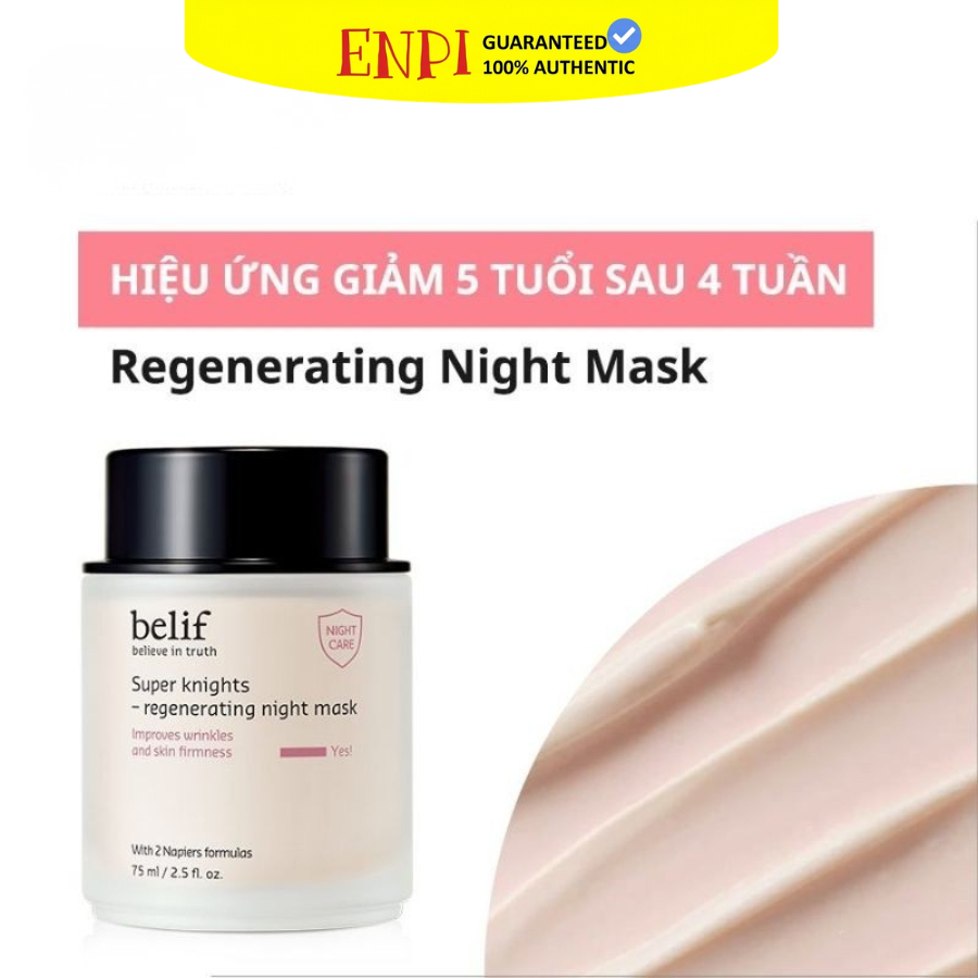 Mặt nạ ngủ tái sinh và giảm lão hóa BELIF Regenerating Mask 30ml/75ml (vàng) enpi_skincare