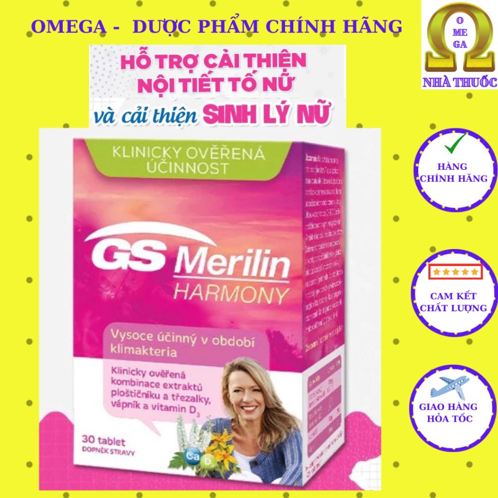 Viên Nội Tiết GS Merilin (HSD 2028)  - Tăng Cường Nội Tiết Tố Nữ, Cải Thiện Sinh Lý Nữ.