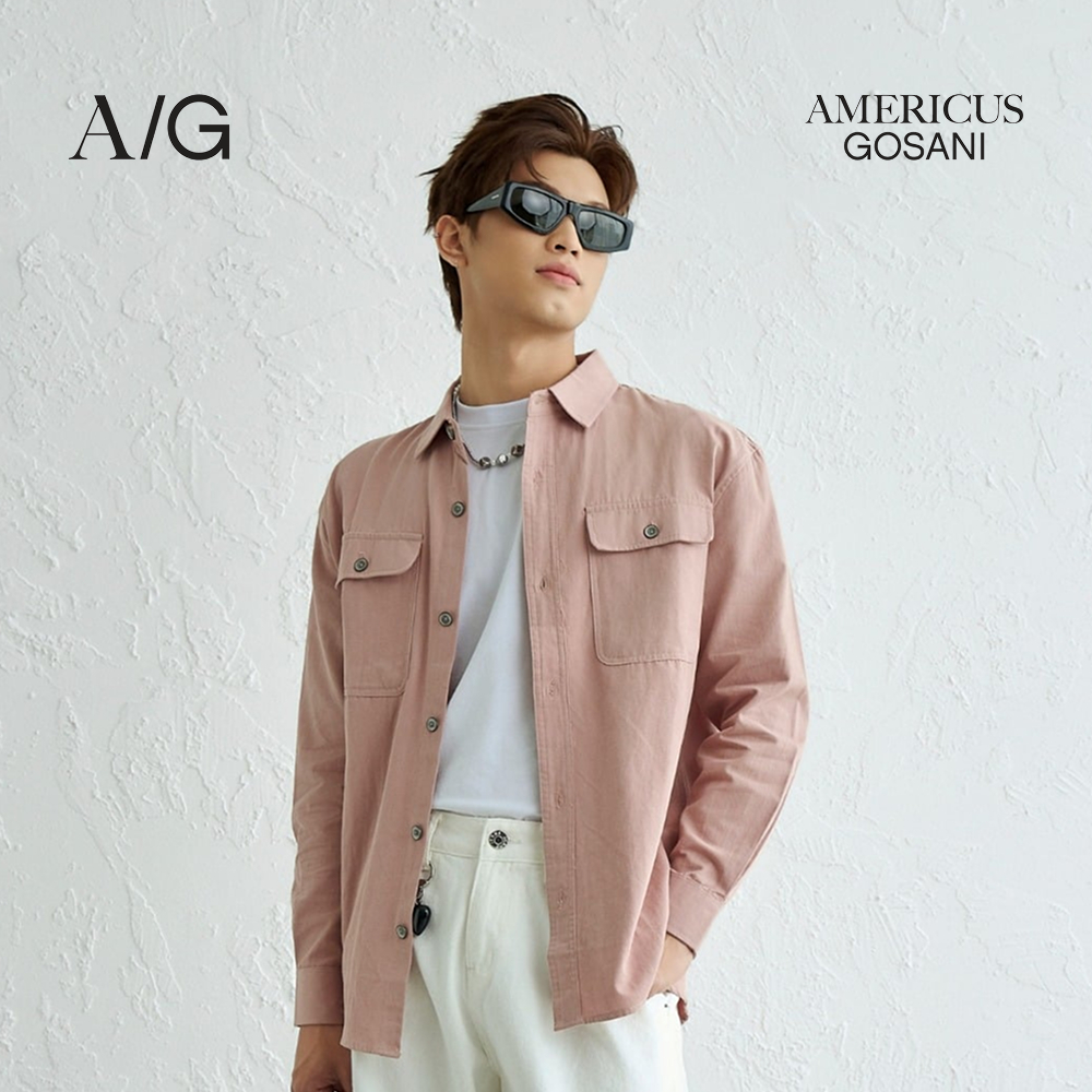 Áo Sơ Mi Nam Form Regular Americus Gosani Chất Liệu Linen Túi Hộp AG30