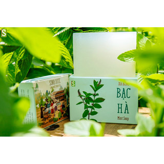 Xà Bông Bạc Hà HTX Sinh Dược 110g xà bông handmade tự nhiên