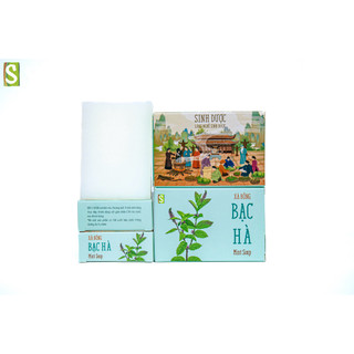 Xà Bông Bạc Hà HTX Sinh Dược 110g xà bông handmade tự nhiên