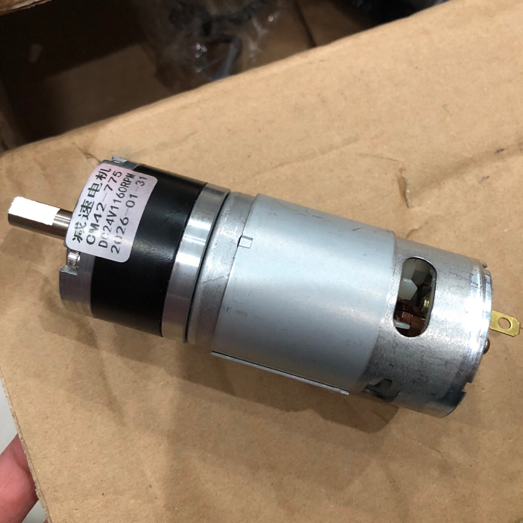 Động cơ bánh răng DC 42GP-775 nhông kim loại 24V Tốc độ 1160RPM Mô-men xoắn cao 253KG CM42 - 775