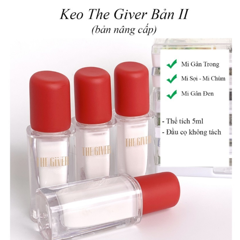 Keo dán mi The Giver bản II gắn mi giả mi gân trong mi chùm