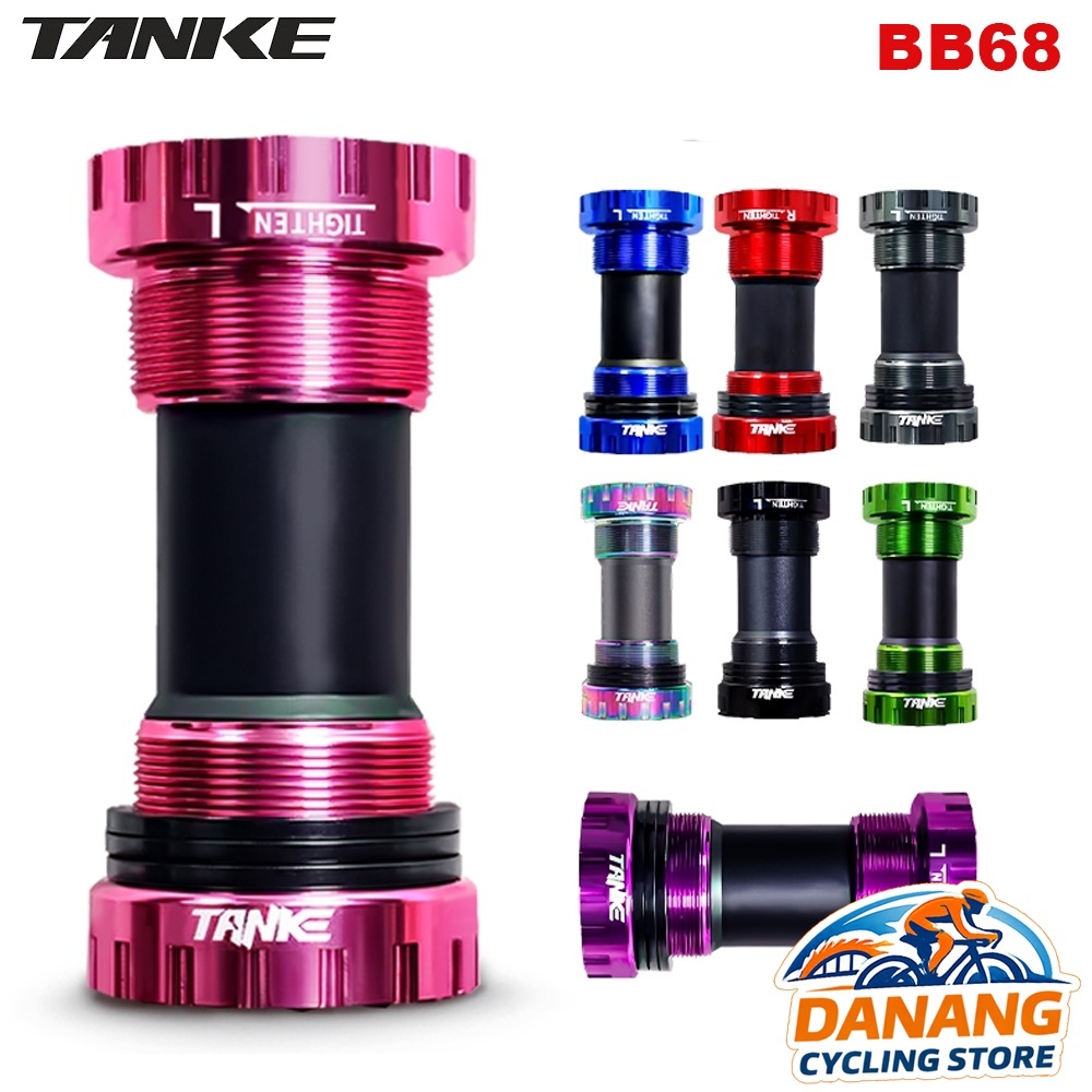 Trục Giữa BB Cốt Rỗng Xe Đạp TANKE BB68/73 (BB Vặn) – Bạc Đạn Êm, Dành Cho MTB/Road