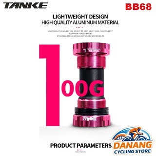 Trục Giữa BB Cốt Rỗng Xe Đạp TANKE BB68/73 (BB Vặn) – Bạc Đạn Êm, Dành Cho MTB/Road