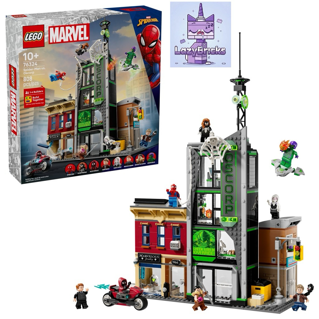 ( CÓ SẴN - HỎA TỐC HN ) lego 76324 cuộc chiến ở toà tháp oscorp