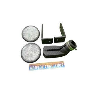 Cặp mắt mèo tặng cao su chống nghiên pát công gắn bản số xe máy
