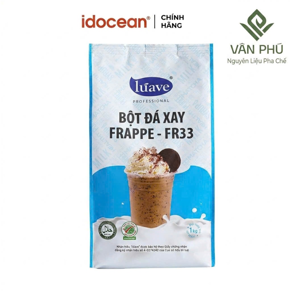 Bột Đá Xay Frappe FR33 Luave 1kg - Bột Pha Chế Các Món Đá Xay, Kem dẻo