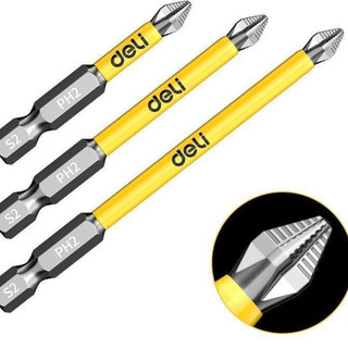Combo 10 Đầu Vít Chống Trượt deli thép cacbon Chân Lục Giác Non-slip Barbed