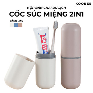 Hộp Đựng Bàn Chải, Kem Đánh Răng Du Lịch KOOBEE – Kiêm Cốc Súc Miệng, Đựng Đồ Ăn Văn Phòng Đa Năng (NT05)