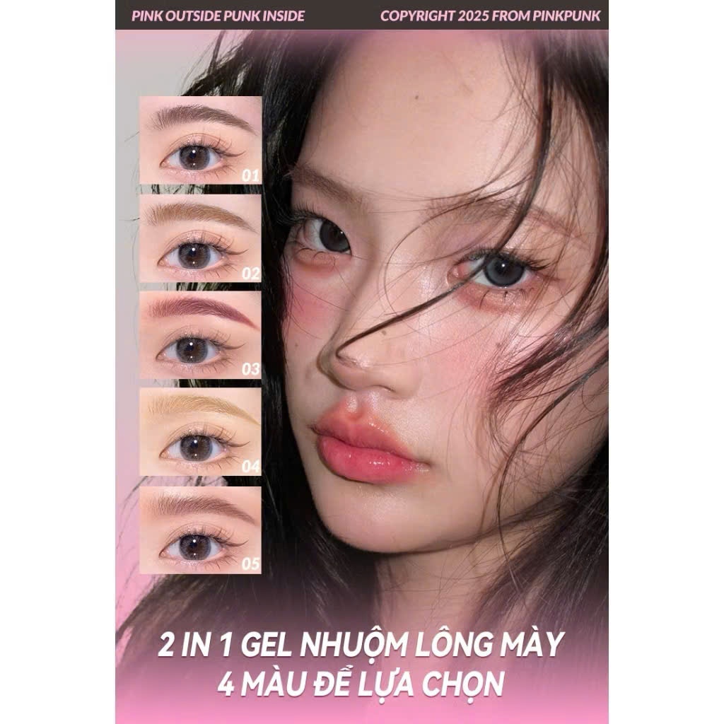 Chì Kẻ Mày 2 Đầu PinkPunk Sắc Nét Mascara Lông Mày Không Lem Không Trôi, Phù Hợp Cho Người Mới | BigBuy360 - bigbuy360.vn